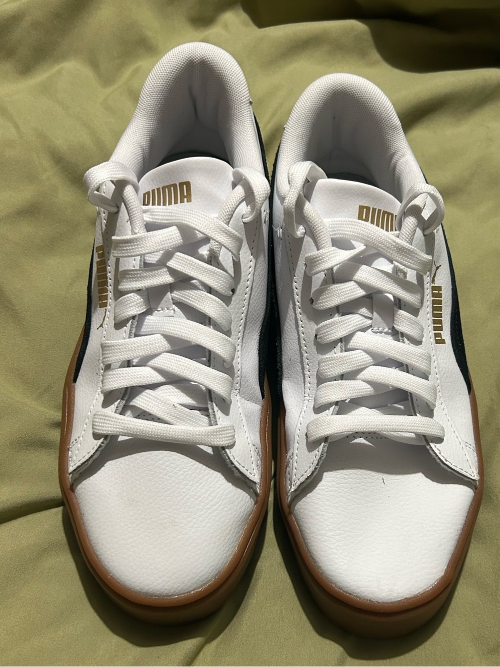 Puma White Sneakers with Black Formstrip and Gum Platform - Picture 3 of 6